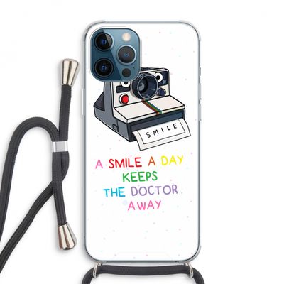 Smile: iPhone 12 Pro Max Transparant Hoesje met koord