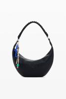 Middelgrote tas met 3D-logo in leerlook - BLACK - U