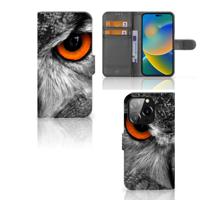 iPhone 14 Pro | Telefoonhoesje | Met pasjeshouder | Uil
