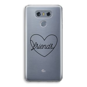 Friends heart black: LG G6 Transparant Hoesje