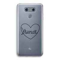 Friends heart black: LG G6 Transparant Hoesje