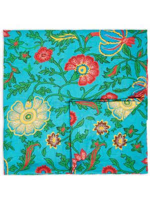 La DoubleJ nappe à imprimé Dragon Flower (180 x 350cm) - Bleu