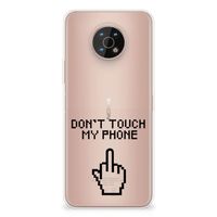 Nokia G50 Silicone-hoesje Finger Don't Touch My Phone