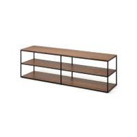 Kave Home TV-meubel Yoana Walnoot en metaal, 160cm - Bruin