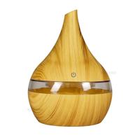 2 stks 300ml USB elektrische aroma lucht diffuser hout Ultrasone luchtbevochtiger etherische olie aromatherapie cool mist Maker (schuine mond licht ho