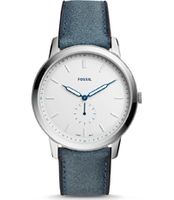 Horlogeband Fossil FS5446 Leder Blauw 22mm