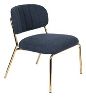 ZILT Fauteuil Kolten - Goud/Donkerblauw