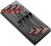 Facom module van 7 inbussleutels 6-kant met t-greep - bolkop - mod.84tzsa