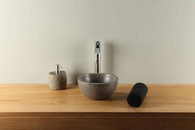 Rundwaschbecken Betonoptik dunkelgrau 25 cm B-004DG