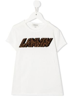 Lanvin Enfant t-shirt à logo imprimé - Blanc