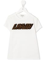 Lanvin Enfant t-shirt à logo imprimé - Blanc