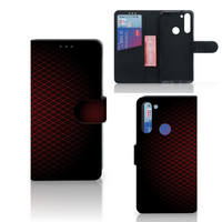 Motorola Moto G8 Telefoon Hoesje Geruit Rood - thumbnail