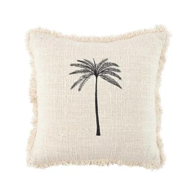 Kussenhoes De Gili Palm - naturel zwart - 50x50cm