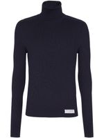 Balmain pull en laine merino à col montant - Noir