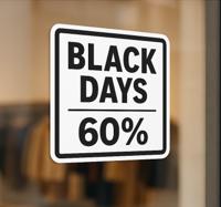 Black friday sticker op maat "black days" design