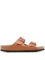 Birkenstock claquettes Arizona en cuir - Marron - thumbnail