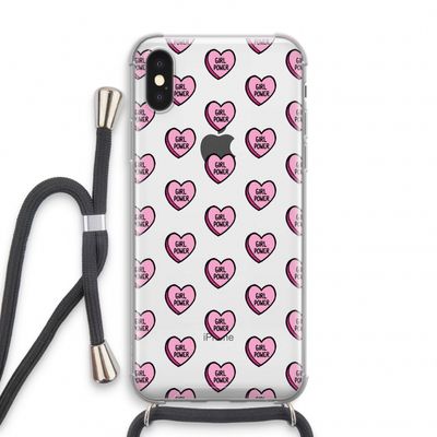 GIRL POWER: iPhone XS Transparant Hoesje met koord