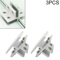 3 STKS aluminiumlegering glas combinatie klem kabinet partitie Fixing clip T-type Cliped 8-10mm