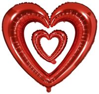 HEMA Folieballon 3D 110cm Breed - Hart - thumbnail