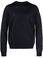 Herno fine-knit virgin wool jumper - Bleu - thumbnail