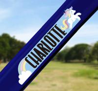 Sticker voor fiets eenhoorn met naam - thumbnail