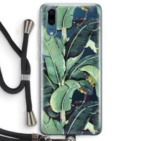Bananenbladeren: Huawei P20 Transparant Hoesje met koord