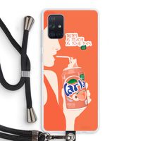 Peach please!: Samsung Galaxy A71 Transparant Hoesje met koord