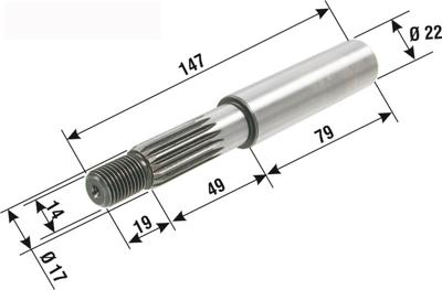 RMS Rear wheel drive shaft minarelli engine
