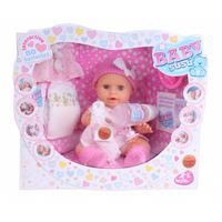 Berjuan Babypop Baby Susu Meisjes 38 Cm Vinyl Donkerroze - thumbnail