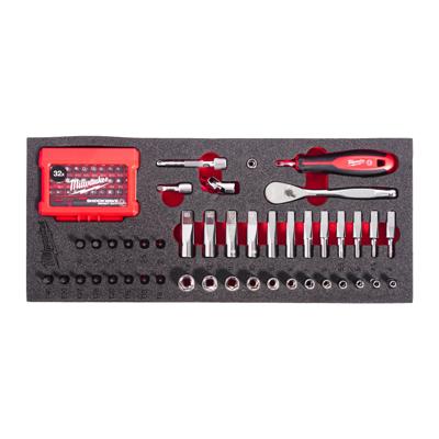 Milwaukee Foam Inlay | 1/4" Ratel en Doppenset - 4932499293