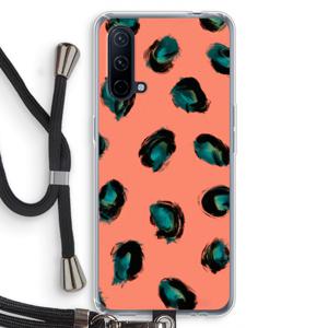 Pink Cheetah: OnePlus Nord CE 5G Transparant Hoesje met koord