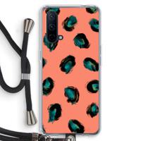 Pink Cheetah: OnePlus Nord CE 5G Transparant Hoesje met koord - thumbnail