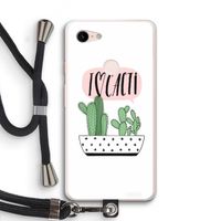 I love cacti: Pixel 3 XL Transparant Hoesje met koord