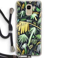 Tropical Palms Dark: Samsung Galaxy J6 (2018) Transparant Hoesje met koord