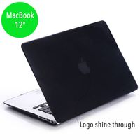 Lunso MacBook 12 inch cover hoes - case - glanzend zwart - thumbnail