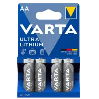 Varta Ultra Lithium AA 4-pack Batterijen