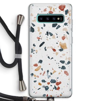 Terrazzo N°4: Samsung Galaxy S10 Plus Transparant Hoesje met koord
