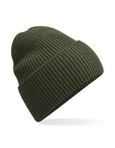 Beechfield CB384R Oversized Cuffed Beanie - Olive Green - One Size