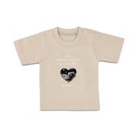 Baby shirt bedrukken - Korte mouw - Beige - 62/68