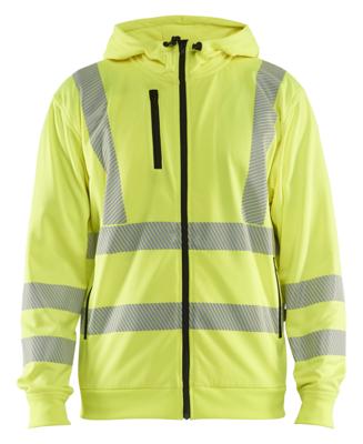 Blåkläder High-Vis Hoodie met rits 35652538 | High-Vis Geel | Maat XXL - 7330509831755