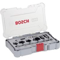 Rand- en kantfreesset, 6 mm schacht, 6-delig Bosch Accessories 2607017468