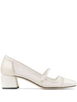 Jimmy Choo escarpins Elisa 45 mm en cuir - Blanc