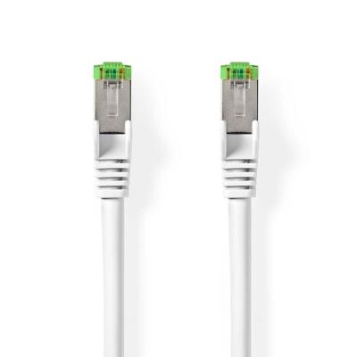 Nedis Cat 8.1 Netwerkkabel | S/FTP | RJ45 Male | RJ45 Male | 1.00 m | Rond | LSZH | Wit | Label - CCGL85520WT10