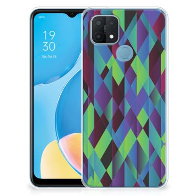 OPPO A15 | TPU Hoesje | Abstract Green Blue