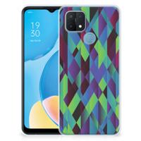 OPPO A15 | TPU Hoesje | Abstract Green Blue