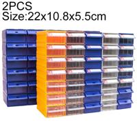2 stk verdikt gecombineerd Plastic delen kabinet lade Type Component vak gebouw blokgrootte materiële vak Hardware vak willekeurige kleur levering: