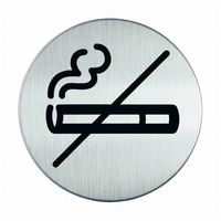 Novioproducts Pictogram zelfklevend rond rookverbod RVS