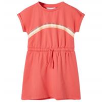 VidaXL Kinderjurk met trekkoord 116 koraalkleurig