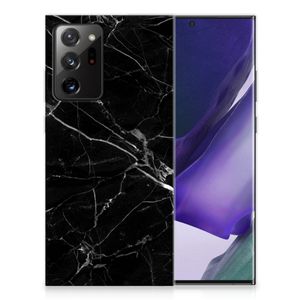 Samsung Galaxy Note20 Ultra TPU Siliconen Hoesje Marmer Zwart - Origineel Cadeau Vader