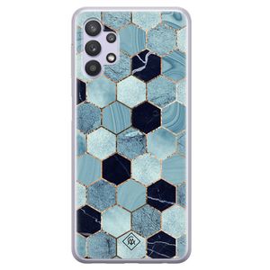 Samsung Galaxy A32 5G siliconen hoesje - Blue cubes